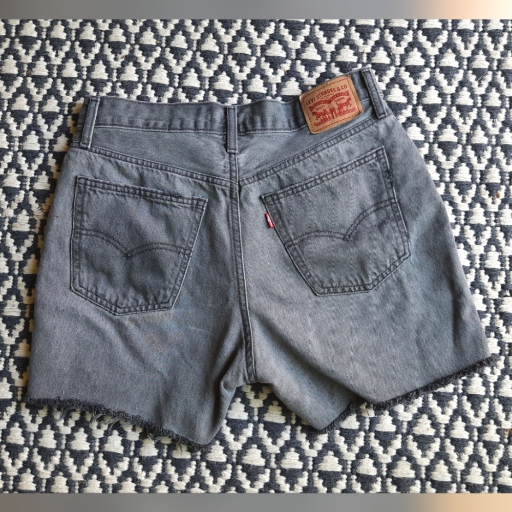 Gray Levi Cut Off Jean Shorts
